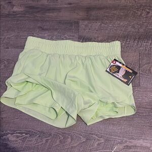 Avia Green Athletic Shorts Lightweight Elastic Waist